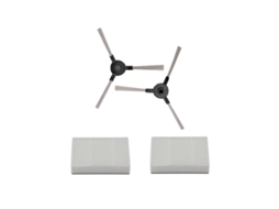 * filtro hepa 2 * escova lateral para midea mr03 robô aspirador de pó peças acessórios substituição