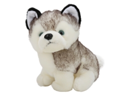 Boneca Pelúcia Huskie Fofa 23cm Brinquedo Infantil Presente Decoração Animal Toy