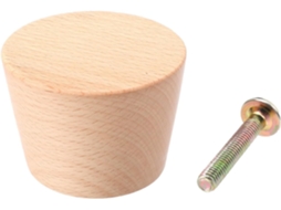 Puxador De Madeira Simples Em Formato Cone, 5cm, Em Madeira De Zelkova, Com Superfície Lisa, Para Gavetas E Armários