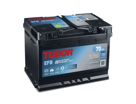 Bateria de Carro TUDOR TL700 70Ah 720A, EFB, Apta para Carros con sistema Start-Stop