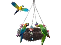 Conjunto de 5 bolas de rattan AQUAFORGE, para forrageamento de papagaios
