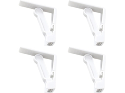 Zerodeko 4 Prendedores De Toalha Mesa Em Abs Branco, Design Prático E À Prova De Vento, Prendedores Para Saia De Mesa