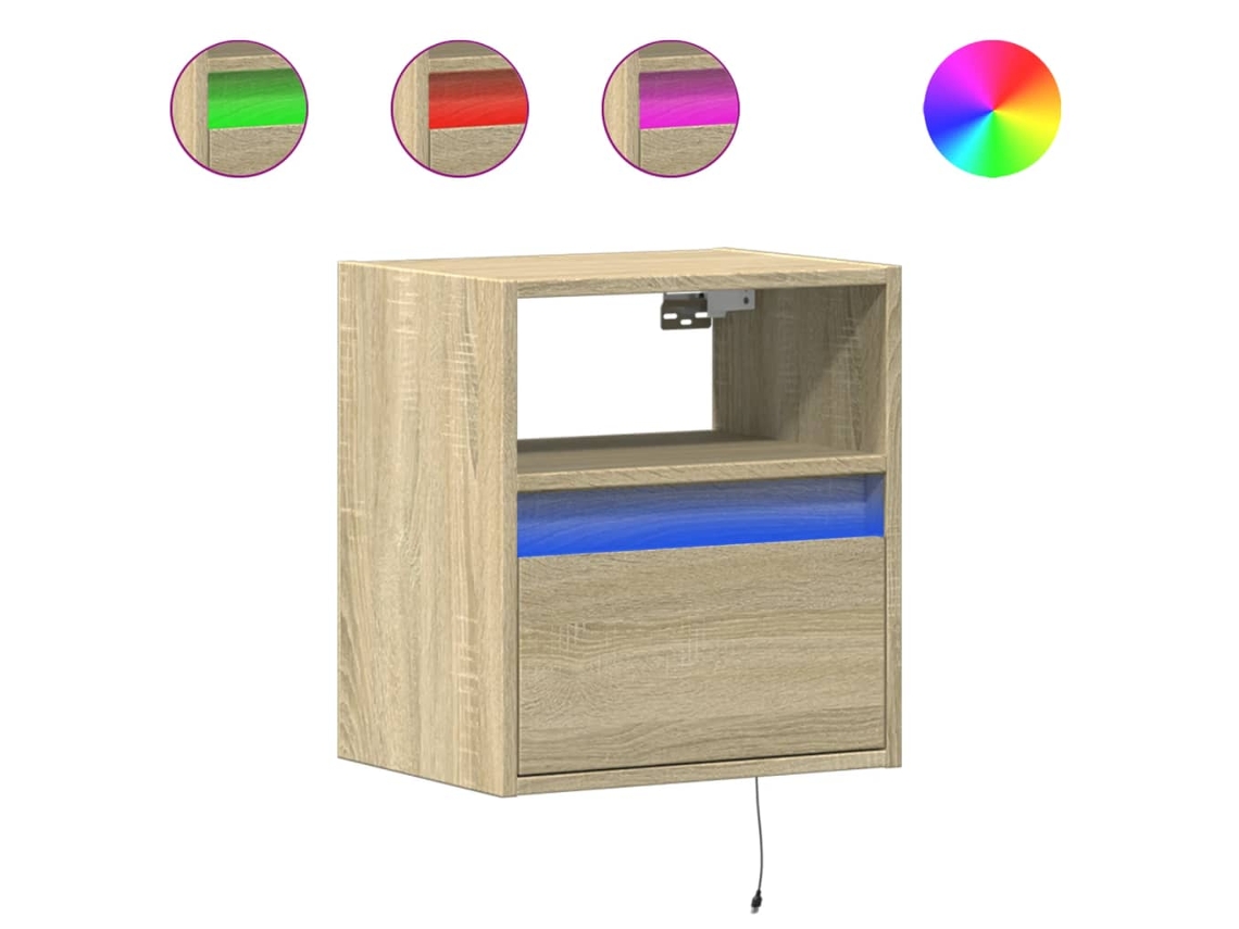 Wall-mounted Bedside Cabinet, Wall-mounted Bedside Cabinets Vidaxl Marrom Madeira Processada (n/a)
