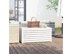 Vidaxl Caixa De Jardim 101x50,5x46,5 Cm Madeira De Pinho Maciça Branco