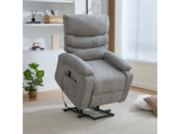 Poltrona Relax NOVELA elétrica multifuncional, elevação, massagem, aquecimento, apoio ajustável, bolsos, cinzento