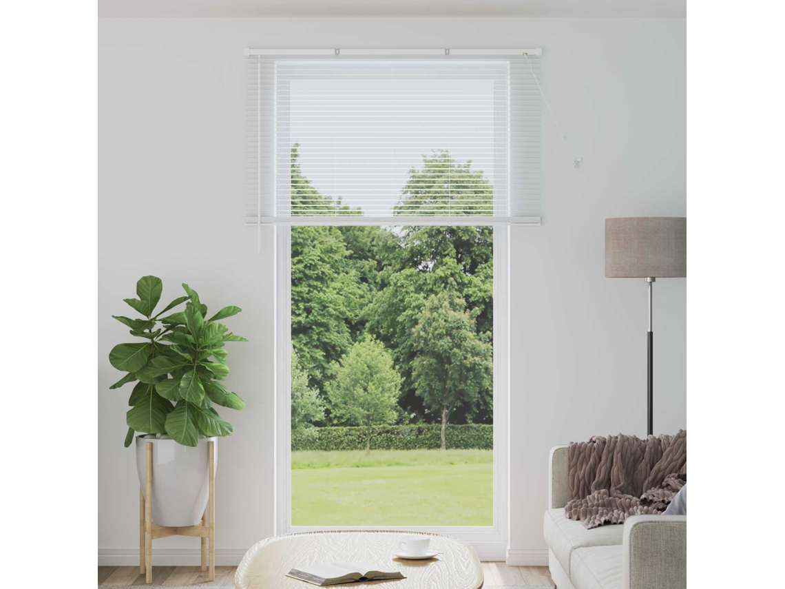 Vidaxl Cortina Veneziana Branco 213 X 130 Cm 25 Mm Pvc