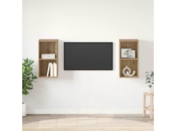 Vidaxl Conjunto de Móvel de Tv 2 Pcs Carvalho Artesanal