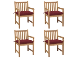 Garden Chair, Garden Chairs Vidaxl Vermelho Madeira (n/a)