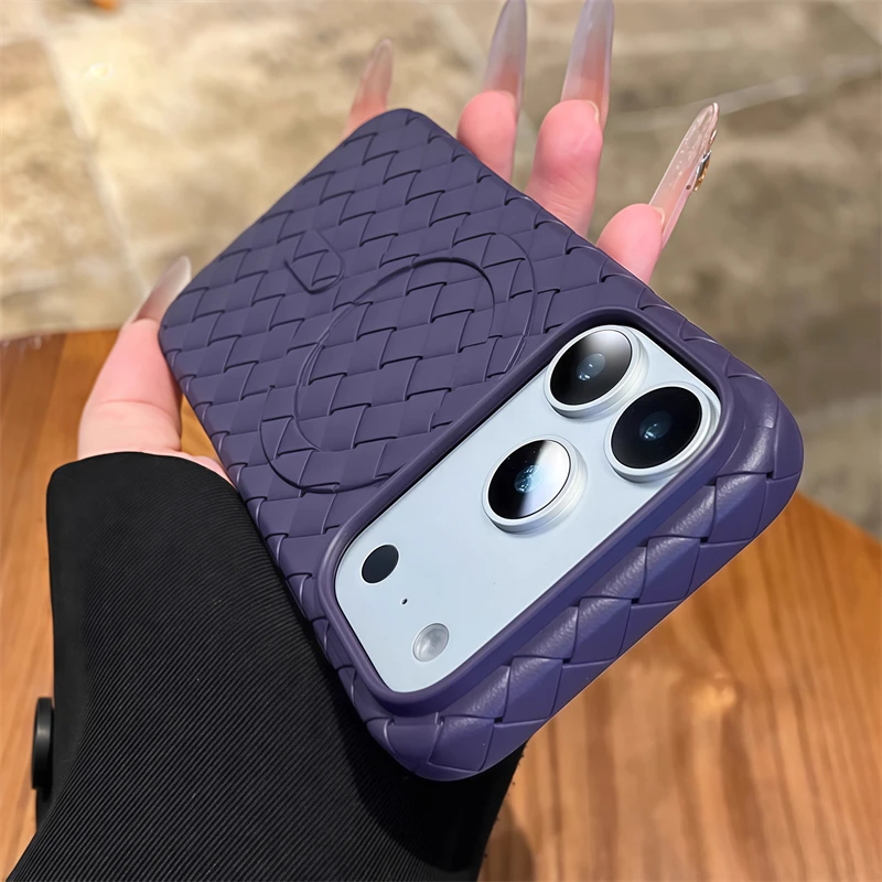 Capa Magnética Para Celular (roxo Escuro Para Iphone 11), Em Malha Respirável, Ultrafina Em Tpu Macio.