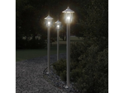 Vidaxl Candeeiro De Chão Para Exterior 120 Cm Aço Inoxidável Prateado