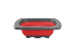 Filtro de Água Dobrável com Alça Retrátil, Aço Inoxidável Ecológico MDUG (vermelho)