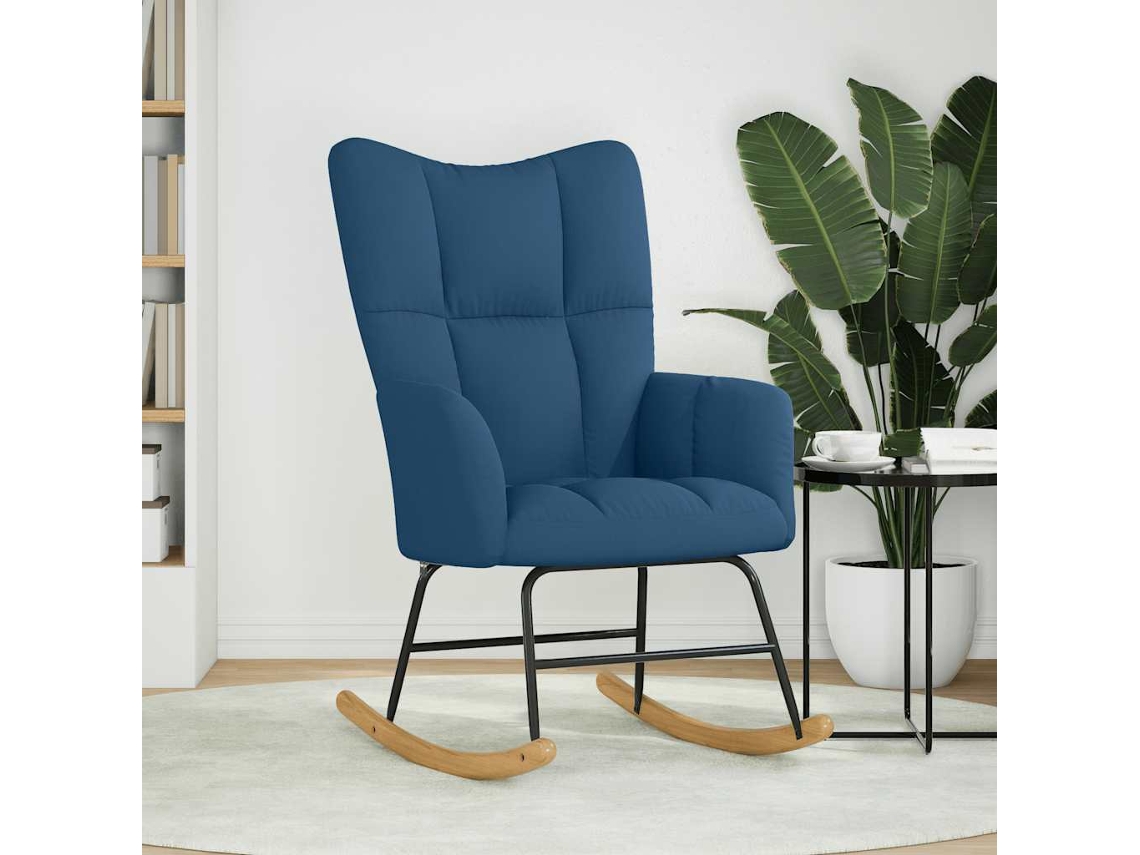 Maison Exclusive - Cadeira De Baloiço Tecido Azul