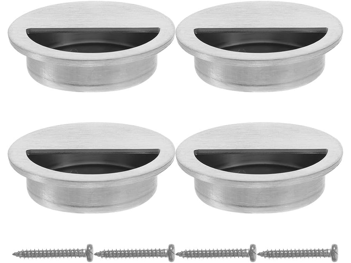 Conjunto De 4 Puxadores Embutidos Invisíveis Para Portas De Guarda-roupas/armários.