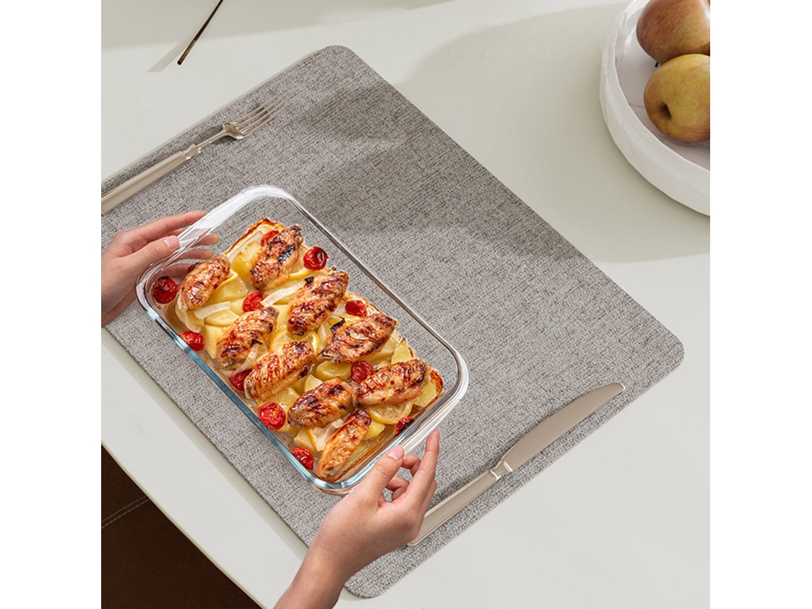 Individual De Mesa Em Pele De Dupla Face - Tapete Isolante Espesso E Resistente Ao Óleo Para Jantar