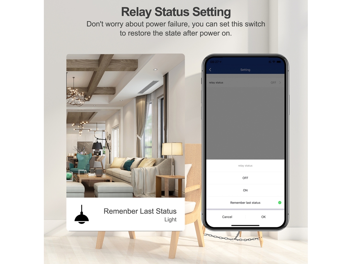 Módulo Mini Relé Zigbee Smart Switch 2ch