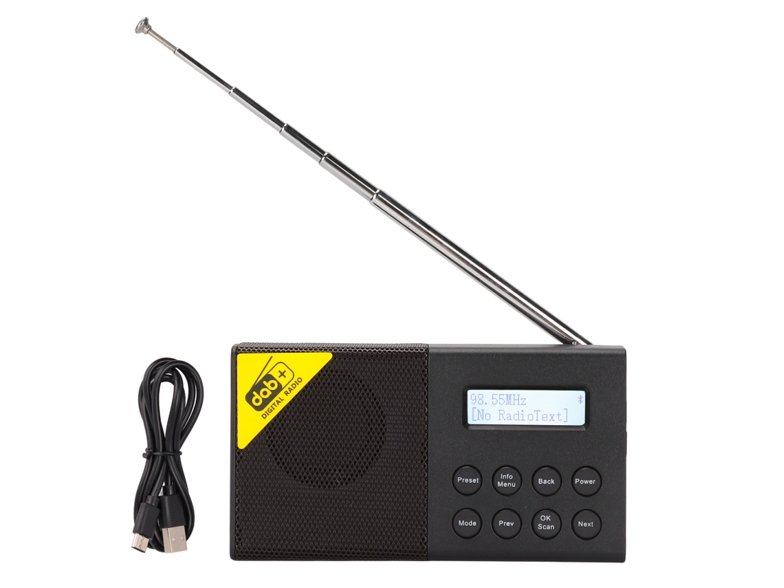 Rádio Digital Dab portátil para casa EOOCOO recepção digital Dab conexão Bluetooth