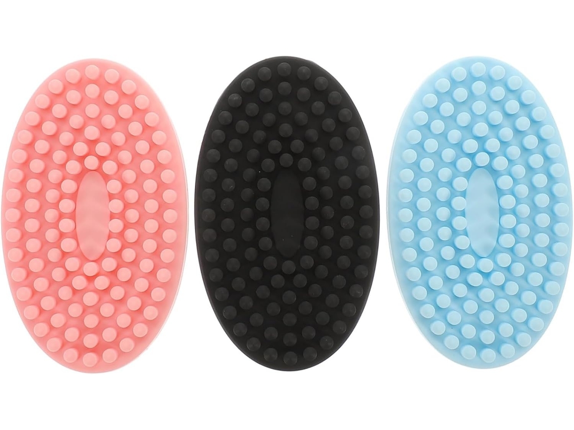 Lurelia Kit De 3 Escovas De Silicone Para Banho De Cuidado Corporal, Dupla Face, Uso Diário