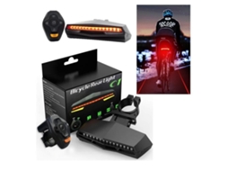 Luz traseira da bicicleta led laser piscando controle remoto sem fio lâmpada de direção usb recarregável mtb bicicleta estrada-wghy3126 S/MARCA