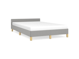Bed Frame With Headboard, Bed Frames With Headboard Vidaxl Cinzeto Tecido (120 X 200 Cm)
