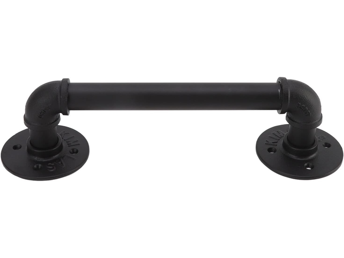 Puxador De Porta Simples Em Ferro, Com Personalidade, Preto, Para Armário, Porta De Madeira, Puxador Decorativo Em Tubo