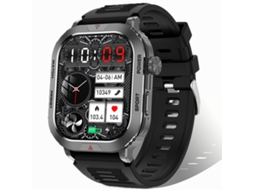 (preto) Relógio Inteligente Masculino Com Chamadas Bluetooth, Monitoramento De Frequência Cardíaca E Funções De Pedômetro.