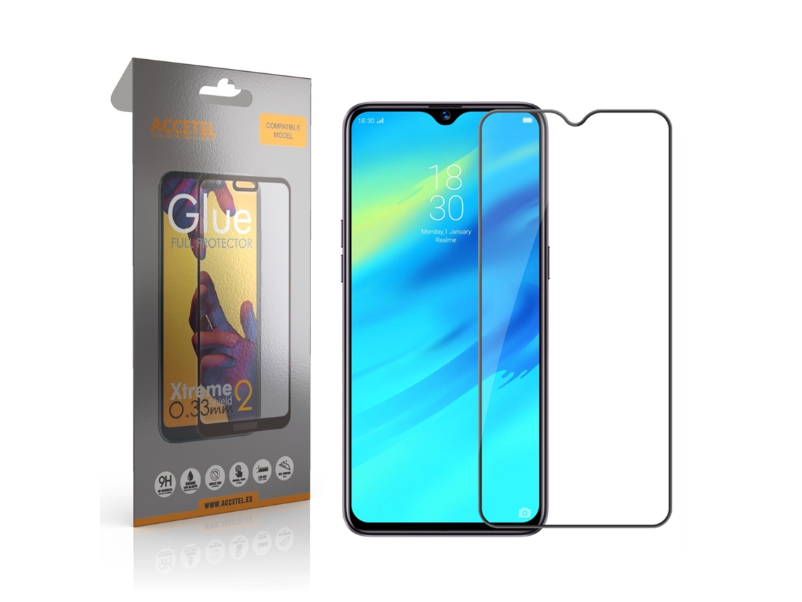 Película De Vidro 2d Full Glue - Realme X Preto