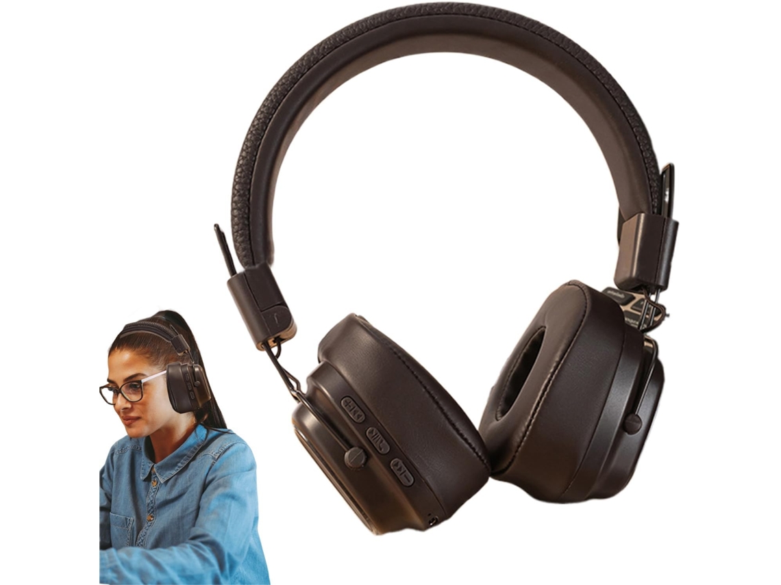 Fones De Ouvido Sem Fio Supra Auriculares Para Viagem