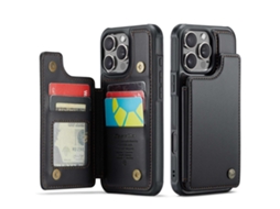 Capa Flip Para Iphone 17, Preta