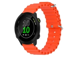 Lurelia Pulseira De Relógio Silicone Laranja 20 Mm, Compatível Com Garmin Forerunner 158, Acabamento Moderno