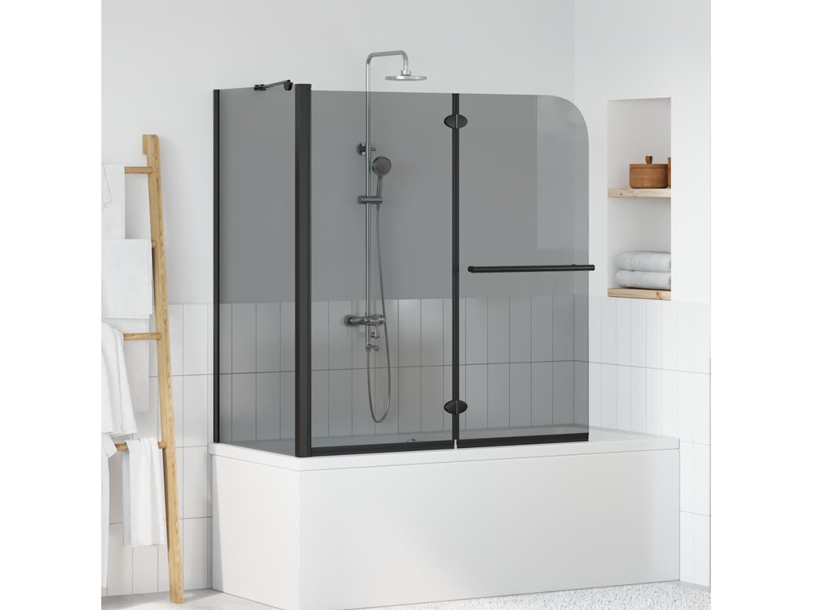 Vidaxl Enclosure De Chuveiro Bi-fold Transparente Escuro