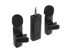Lurelia Microfone De Lapela Sem Fios Redução De Ruído Plug And Play 2,4 Ghz 1 Para 2 Bluetooth Para Gravação