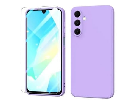 Capa Para Samsung Galaxy A17 5g - Capa De Silicone Gel Fina Película De Tela - Mauve