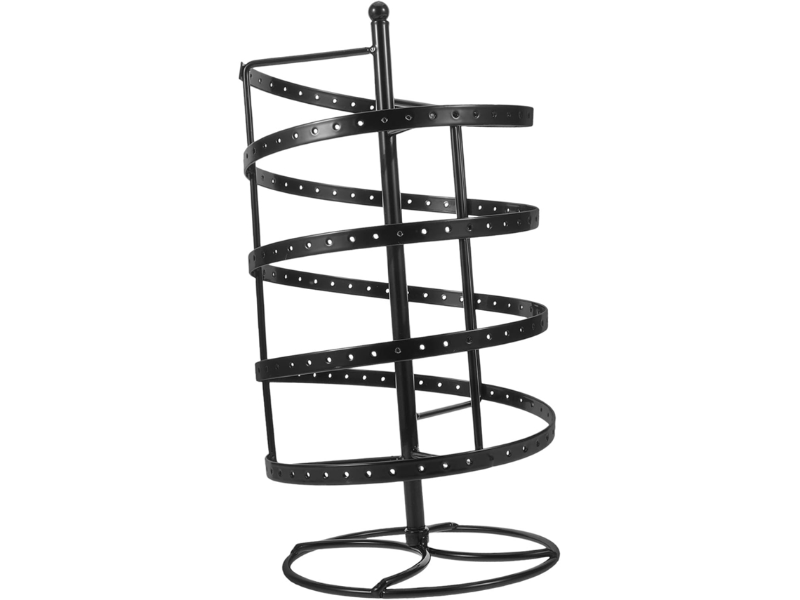 Organizador De Brincos Em Metal Preto, Suporte Giratório De Vários Níveis, Economiza Espaço.