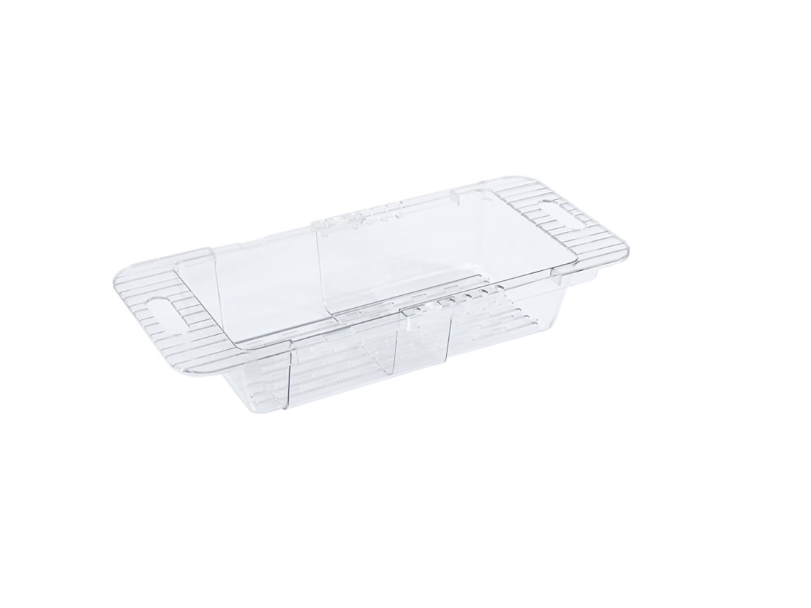 Escorredor De Pia Com Design Retrátil, Transparente, De Drenagem Rápida E Durável, Feito De Pet