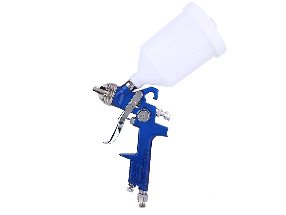 Pistola de pintura pneumática H827 com alimentação por gravidade e válvula de pressão de 2,0 mm, ecológica.