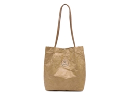 Bolsa Feminina Dobrável de Papel Kraft, Grande Capacidade, para Compras e Uso como Bolsa de Ombro GOKOCO (marrom)
