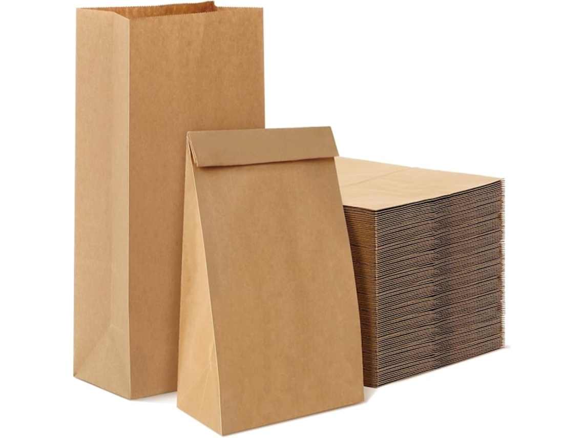 Pacote Com 50 Sacolas De Papel Kraft Marrom, Pequenas, 9 X 5,5 17 Cm, Para Presentes, Ideal Fazer Presentes E Decorar O Calendário Aquaforge
