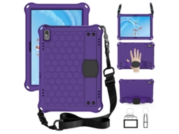 Capa Protetora Halinuia Para Lenovo Tab E10 Tb‑x104f Estojo Eva+pc Favo‑de‑mel Quatro Cantos Anti‑queda Com Cinta