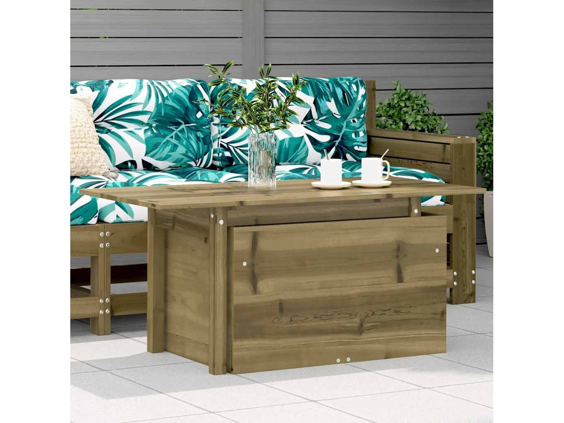 Vidaxl Mesa De Jardim 100x50x75 Cm Madeira De Pinho Impregnada