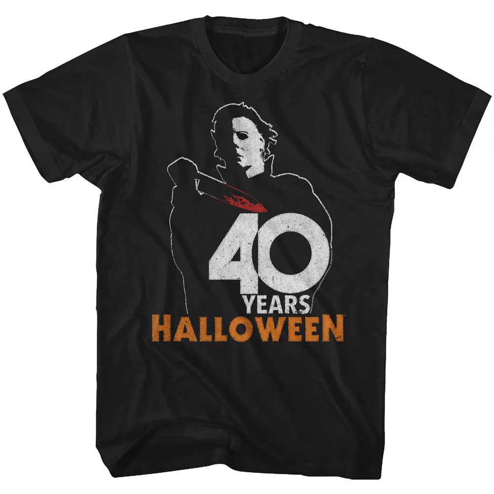 Unisex Adult T-shirt Rockinstone Halloween Movie 40 Black Sizexl
