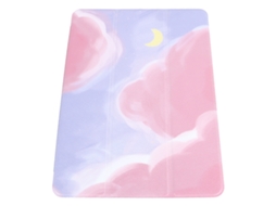 Capa de couro Pu para tablet iOS 10.2 com gaveta transparente para caneta rosa