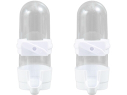 Conjunto de 2 Bebedouros Automáticos para Gaiolas para Pássaros, com Capacidade de 90 Ml, Alimentador Automático e Dispensador de Sementes AQUAFORGE