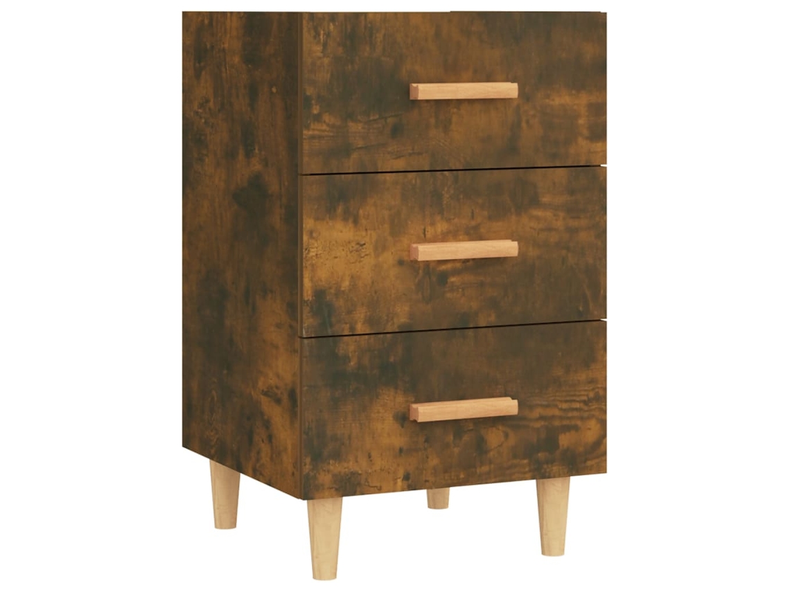 Bedside Cabinet, Bedside Cabinets Vidaxl Marrom Madeira Processada (n/a)