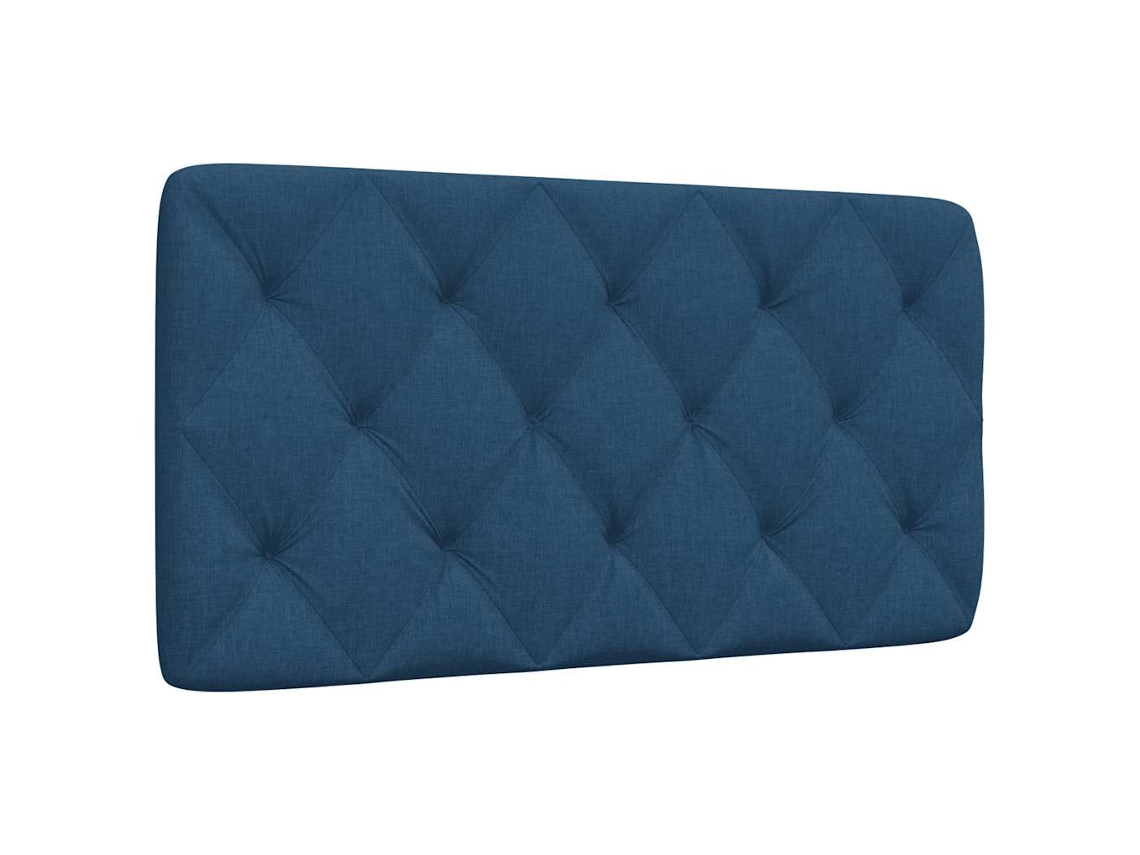 Vidaxl Almofadão De Cabeceira 100 Cm Tecido Azul