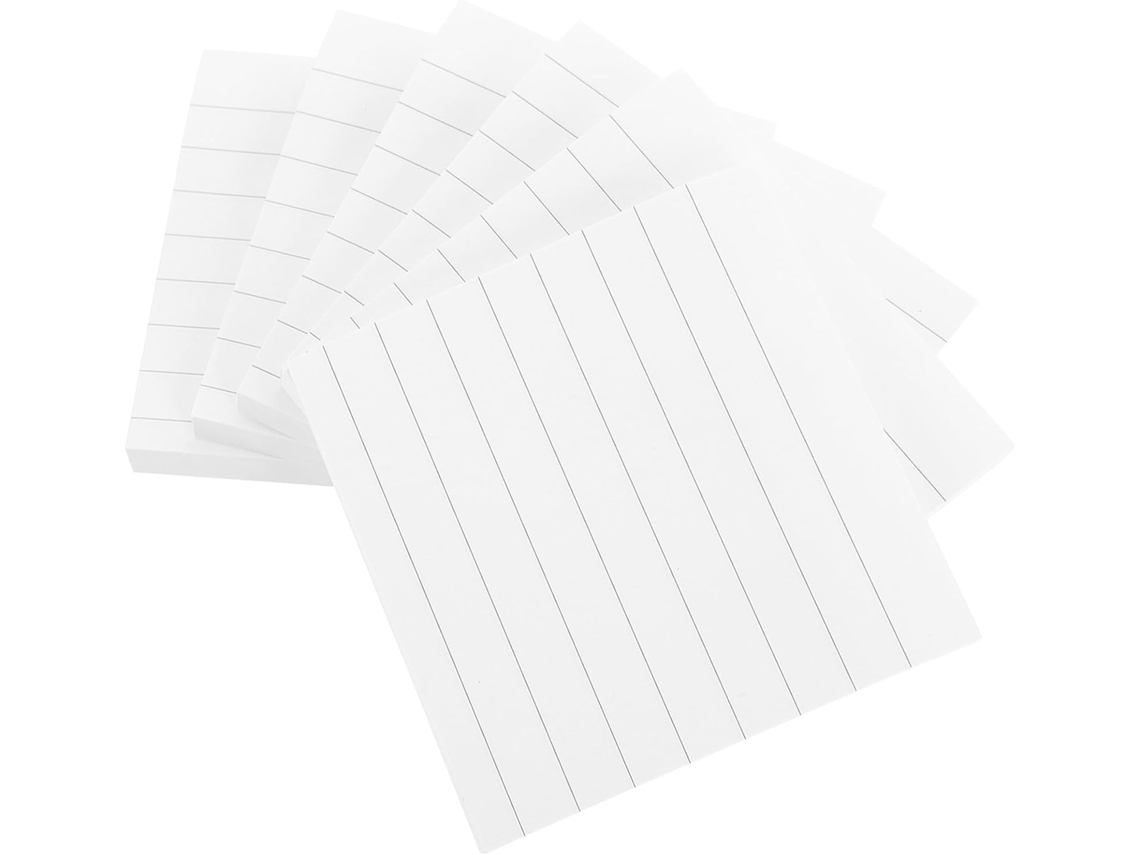 10 Peças Blocos-notas Autoadesivos Carrés Em Papel Kraft Blanc, 10 Blocos, Linhas Horizontais