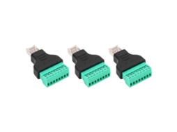 Laxiscreed Adaptador Rj45 Com Terminais De Parafusar Para Interface De Rede De 8 Pinos