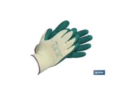 Guante latex rugoso verde talla 9   caja 12 unid.