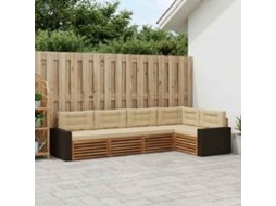 Vidaxl Conjunto De Sofás Para Exterior 5 Pcs Natural E Bege