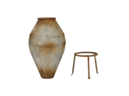 Vaso de metal Home Esprit Bege 49 x 49 x 93 cm