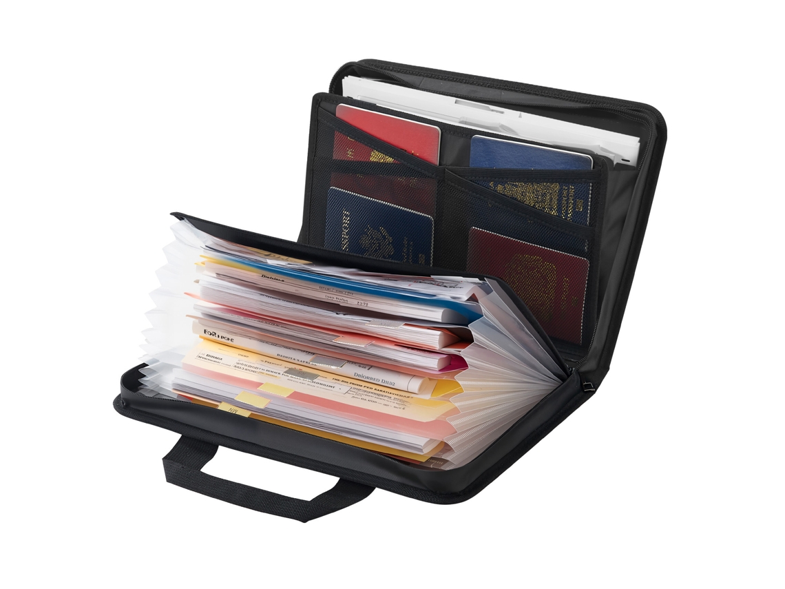 Mala Para Documentos À Prova De Fogo E Impermeável Com Alça 368 X 270 X 50 Mm Vevor